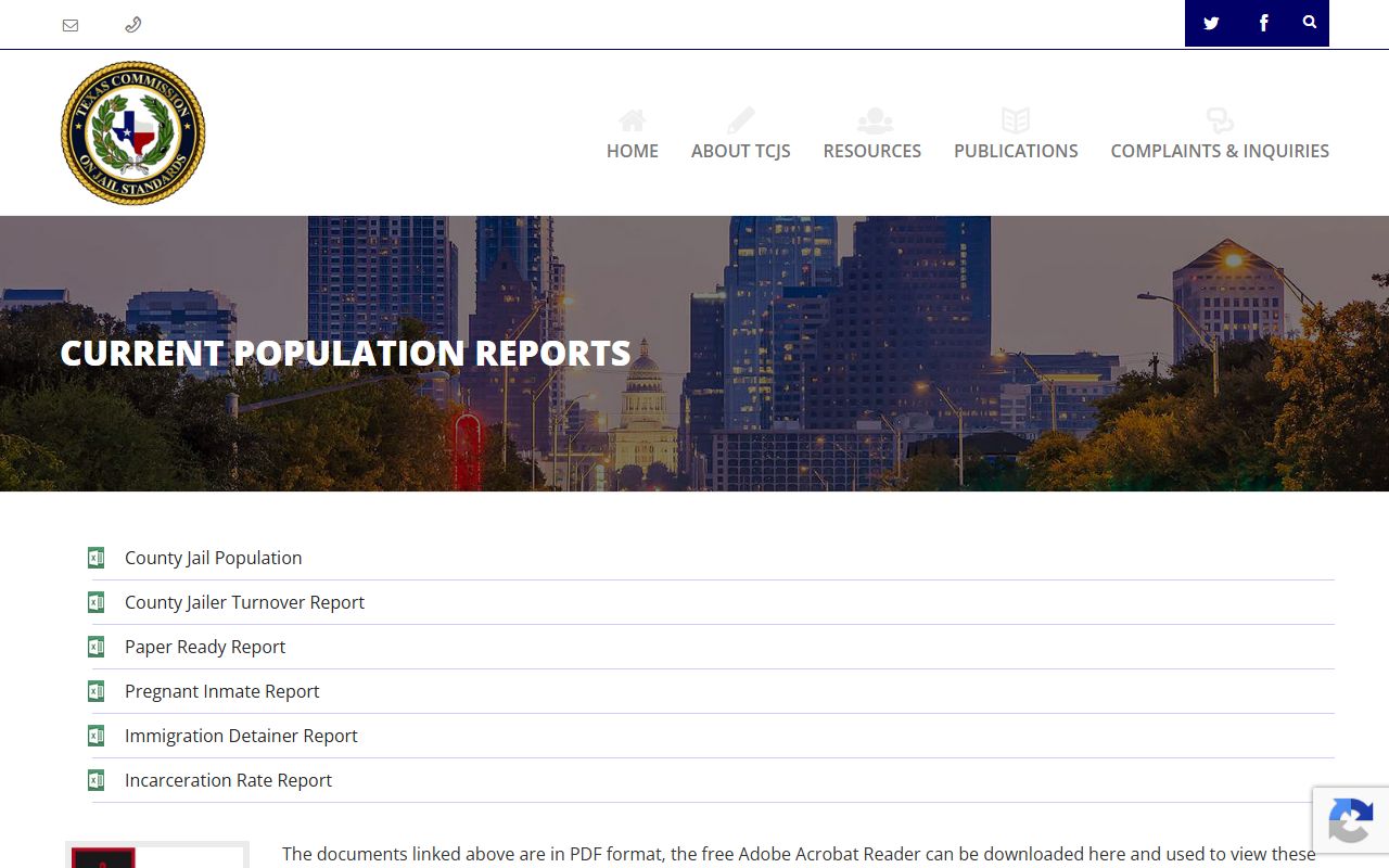 Burnet County inmate population TCJS population reports page